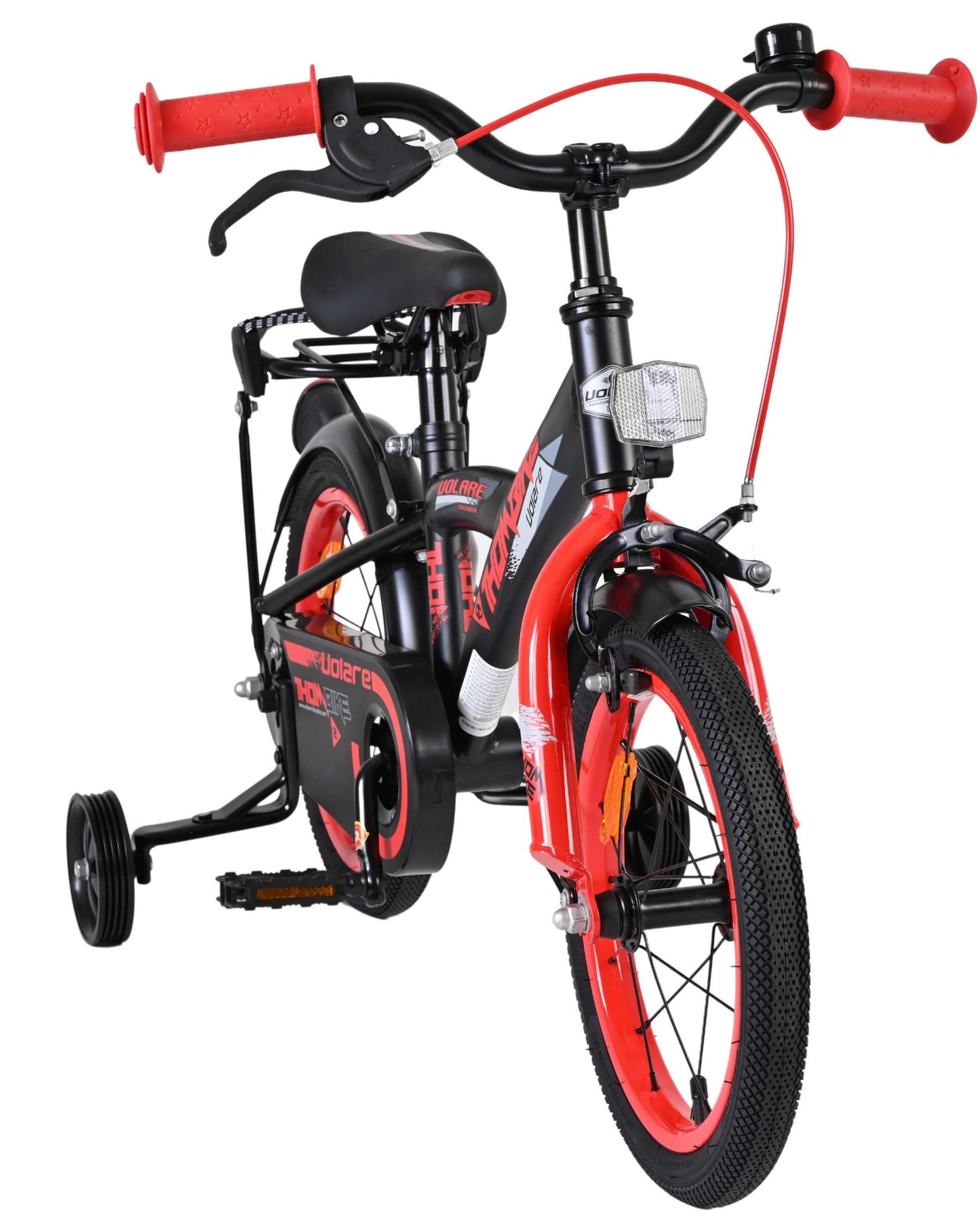 Volare Thombike Kinderfiets - Jongens - 14 inch - Zwart Rood - Zwart, Rood - 3-5 jaar extra afbeelding 6