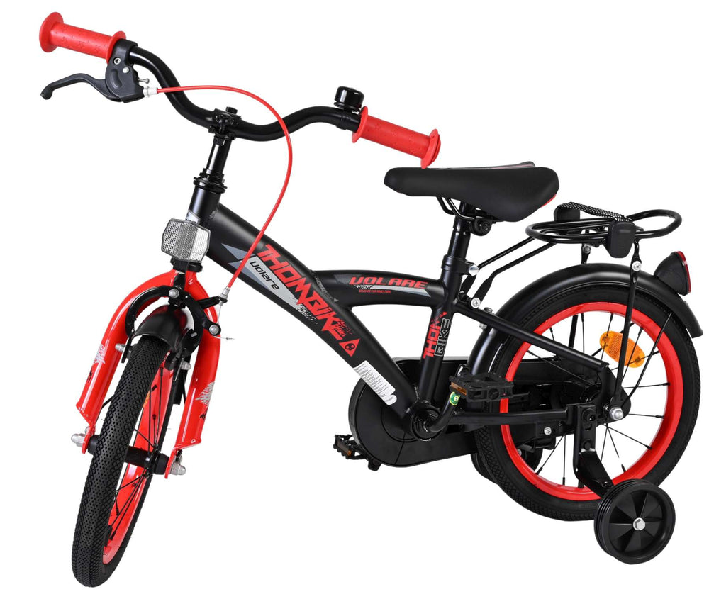 Volare Thombike Kinderfiets - Jongens - 14 inch - Zwart Rood - Zwart, Rood - 3-5 jaar extra afbeelding 9