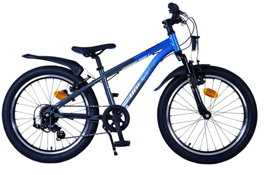 Volare XC Race Kinderfiets - 20 inch - 7 speed - Blauw/Grijs - Blauw, Grijs - 7 versnellingen - 6-8 jaar bij Fietstotaal