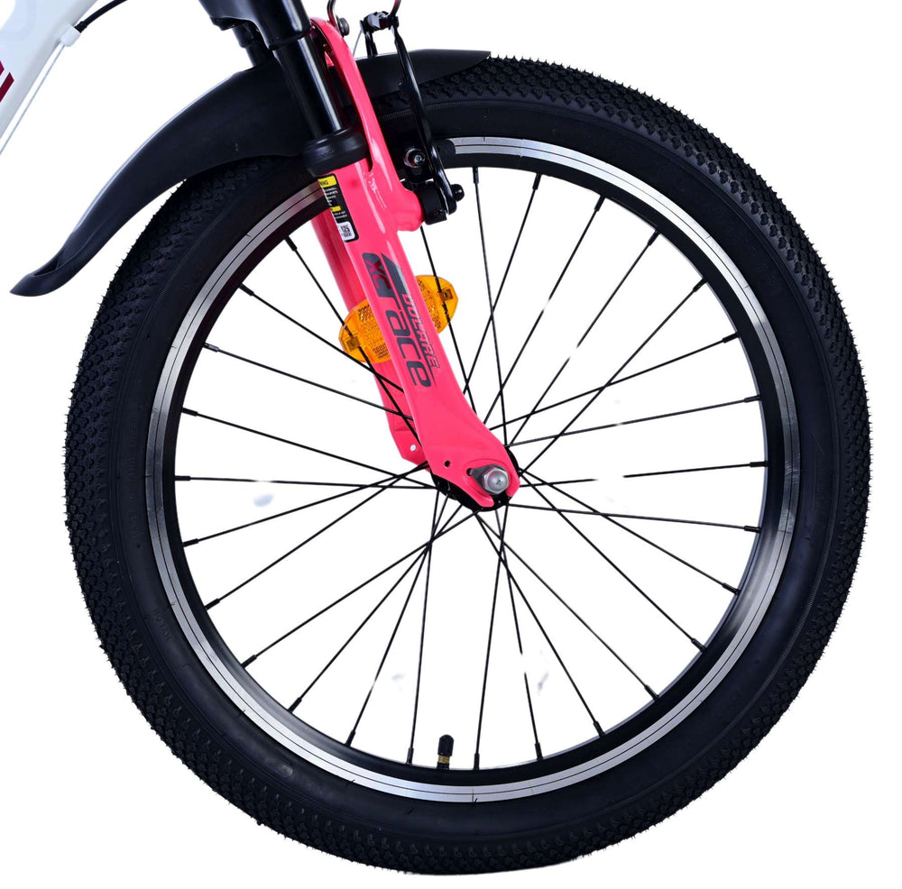 Volare XC Race Kinderfiets - 20 inch - 7 speed - Wit Roze - Wit, Roze - 7 versnellingen - 6-8 jaar extra afbeelding 4