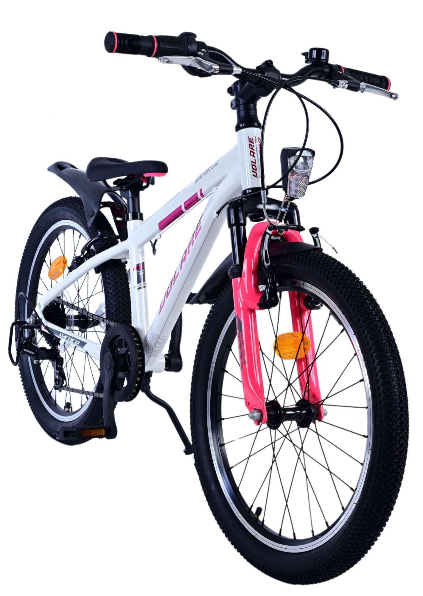 Volare XC Race Kinderfiets - 20 inch - 7 speed - Wit Roze - Wit, Roze - 7 versnellingen - 6-8 jaar extra afbeelding 7