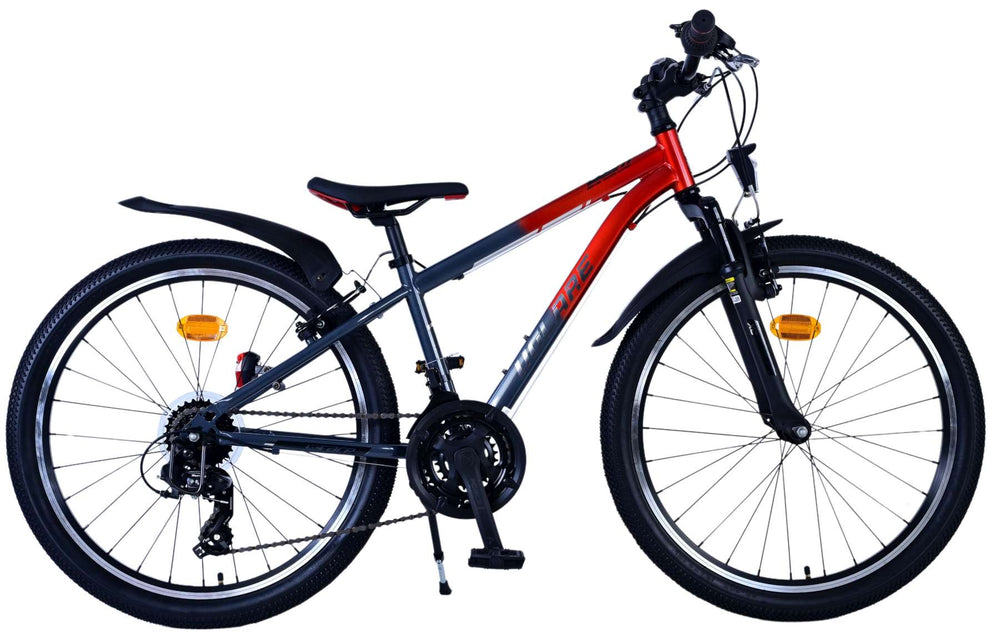 Volare XC Race Kinderfiets - 24 inch - 21 speed - Rood/Grijs - Rood, Grijs - 21 versnellingen - 8-10 jaar bij Fietstotaal