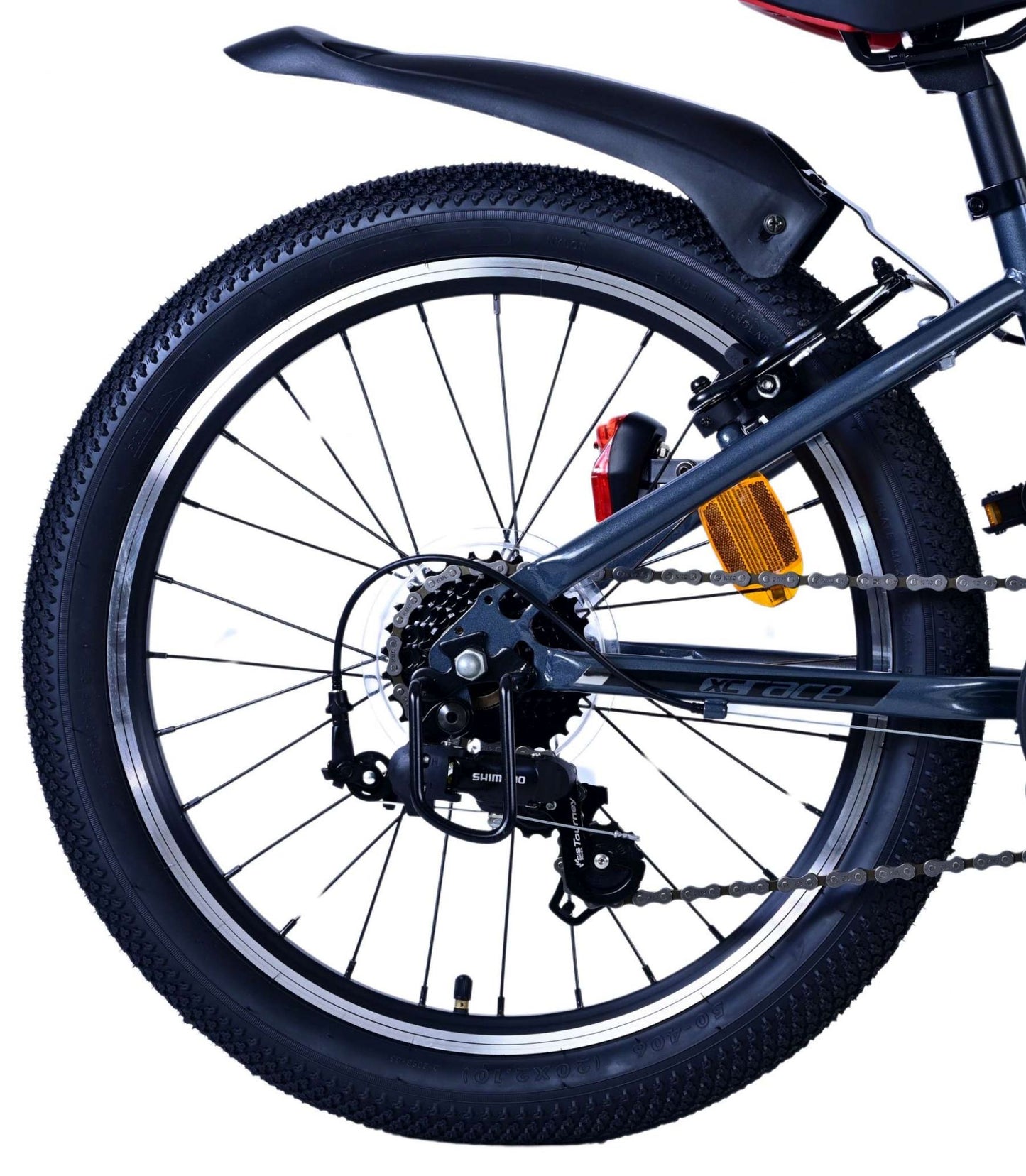 Volare XC Race Kinderfiets - 20 inch - 7 speed - Rood/Grijs - Rood, Grijs - 7 versnellingen - 6-8 jaar extra afbeelding 3