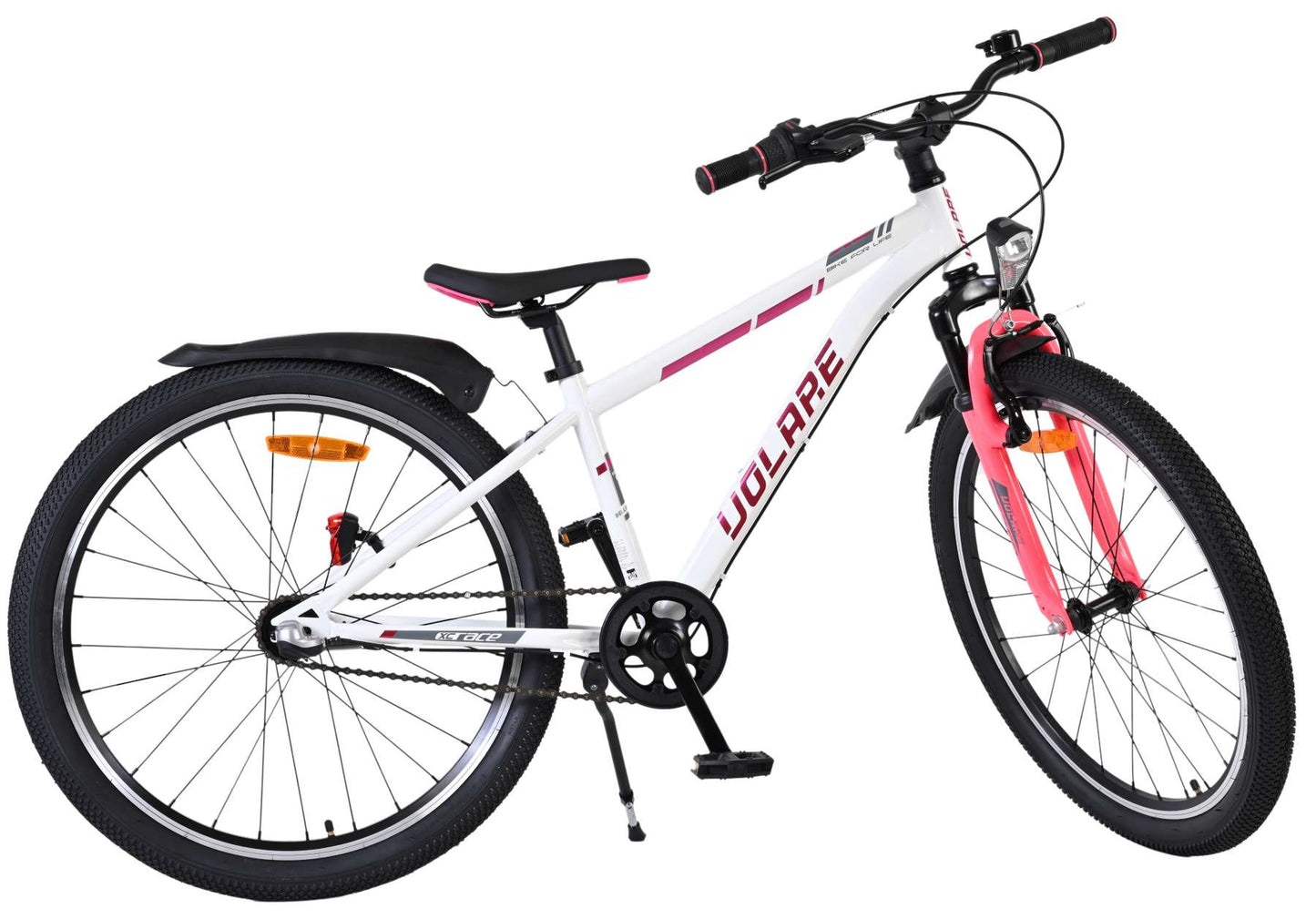 Volare XC Race Kinderfiets - 24 inch - Nexus 3 - Wit/Roze - Wit, Roze - 3 versnellingen - 8-10 jaar extra afbeelding 12