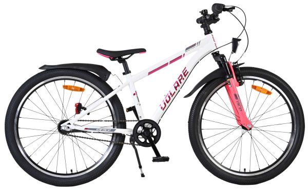 Volare XC Race Kinderfiets - 24 inch - Nexus 3 - Wit/Roze - Wit, Roze - 3 versnellingen - 8-10 jaar extra afbeelding 2