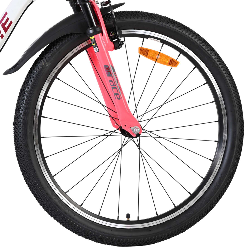 Volare XC Race Kinderfiets - 24 inch - Nexus 3 - Wit/Roze - Wit, Roze - 3 versnellingen - 8-10 jaar extra afbeelding 4