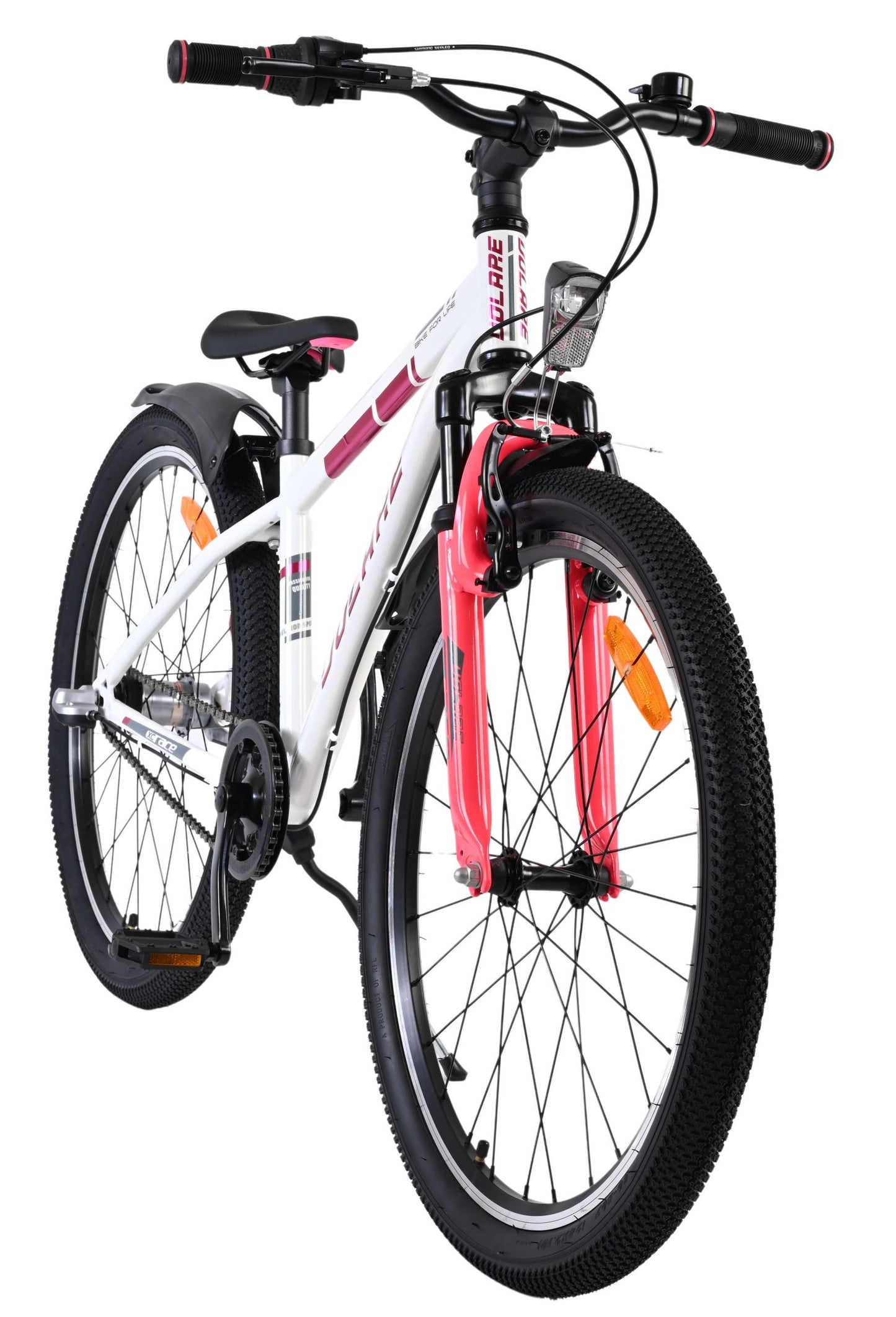 Volare XC Race Kinderfiets - 24 inch - Nexus 3 - Wit/Roze - Wit, Roze - 3 versnellingen - 8-10 jaar extra afbeelding 7