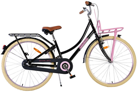 Volare Excellent Kinderfiets - Meisjes - 26 inch - Zwart - Shimano Nexus 3 versnellingen - 10-12 jaar bij Fietstotaal