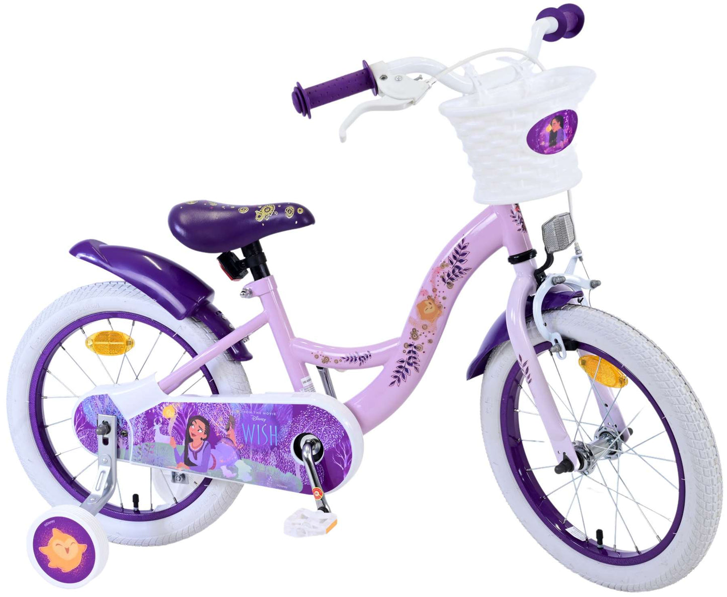Disney Wish Kinderfiets - Meisjes - 14 inch - Paars - 3-5 jaar extra afbeelding 3