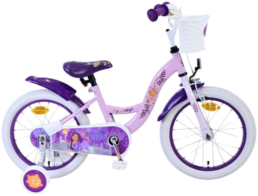 Disney Wish Kinderfiets - Meisjes - 14 inch - Paars - 3-5 jaar bij Fietstotaal