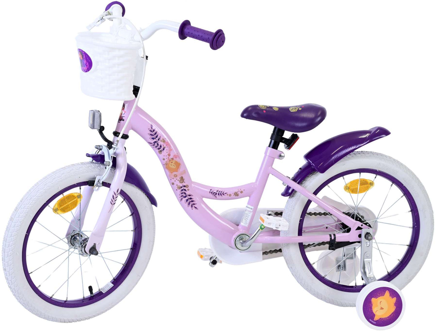 Disney Wish Kinderfiets - Meisjes - 14 inch - Paars - 3-5 jaar extra afbeelding 10