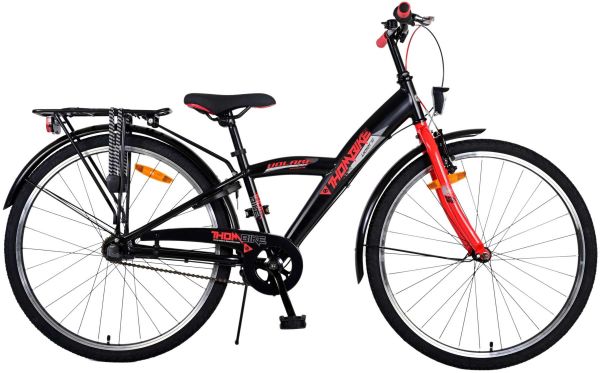 Volare Thombike Kinderfiets - Jongens - 26 inch - Zwart Rood - 3 versnellingen - Zwart, Rood - 10-12 jaar extra afbeelding 2