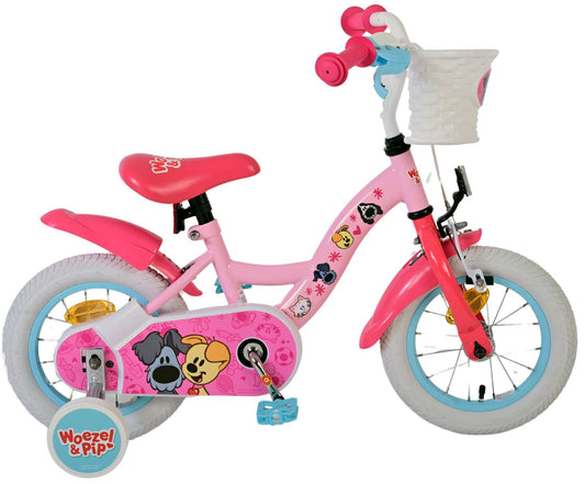 Woezel & Pip Kinderfiets - Meisjes - 12 inch - Roze - 3-5 jaar bij Fietstotaal